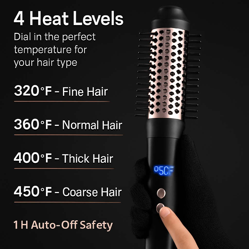 5-in-1 Curling Wand with 4 Barrels & Brush