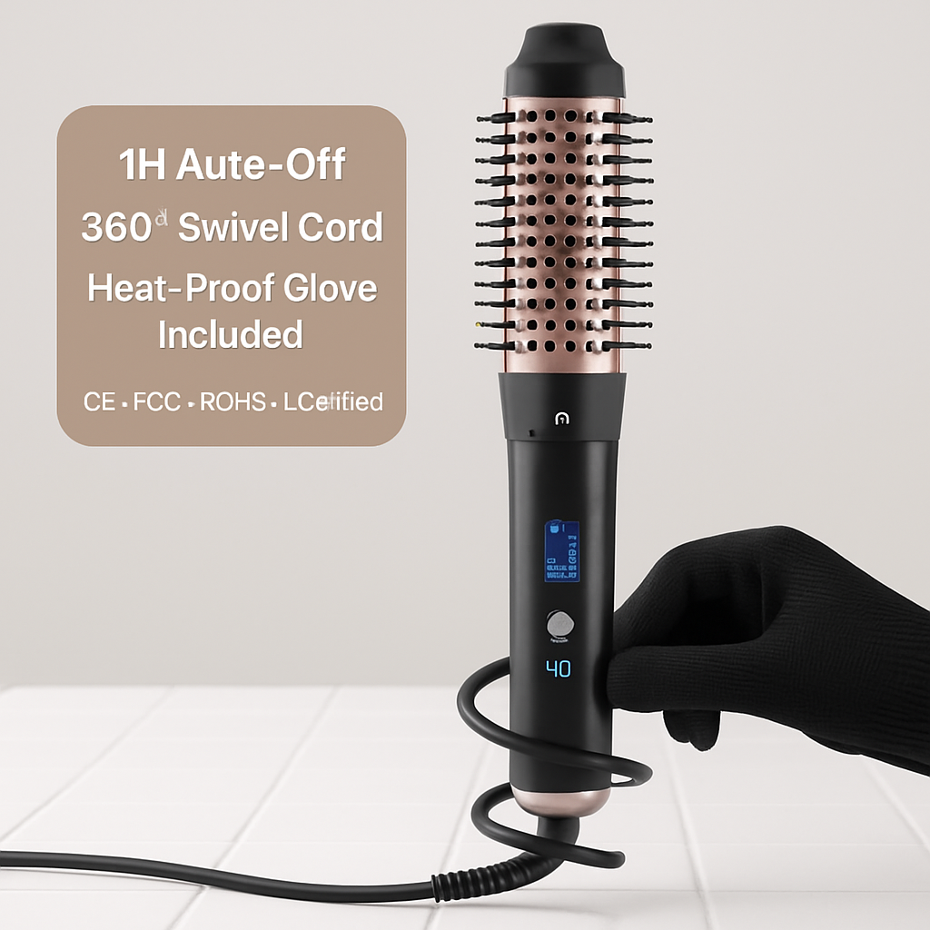 5-in-1 Curling Wand with 4 Barrels & Brush